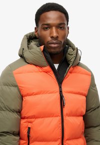 Superdry & Co PUFFER - Vinterjakker - khaki colourblock