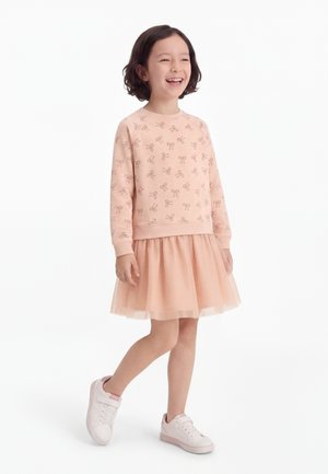 ONLY MINI BOWIE LIFE LOOSE DRESS - Robe pull - rose smoke/black coffee