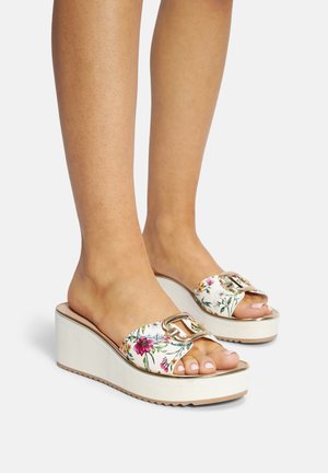 Mules med hæl - pink