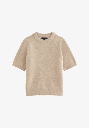 New Look, LIGHT SHORT SLEEVE MIDWEIGHT T-SHIRT - T-shirts basic - mid brown
