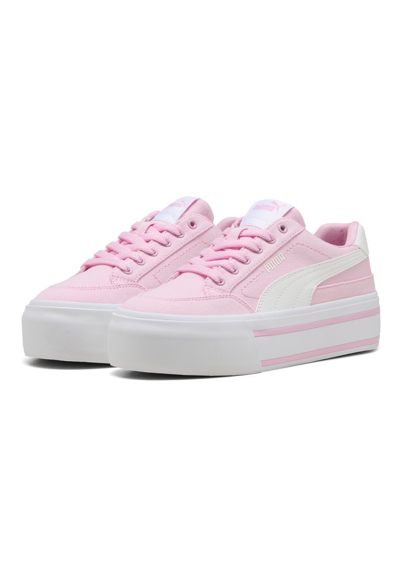Puma COURT CLASSIC VULC PLATFORM SNEAKERS - Tenisky - pink shimmer- white