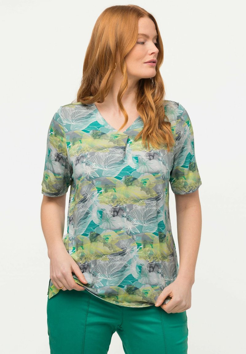 T-shirt Femme Noir Et Turquoise Fantaisie Mogul - Taille M - Occasion Très Bon état