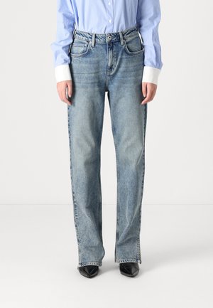 STRAIGHT SLIT - Jeans straight leg - vintage washed blue