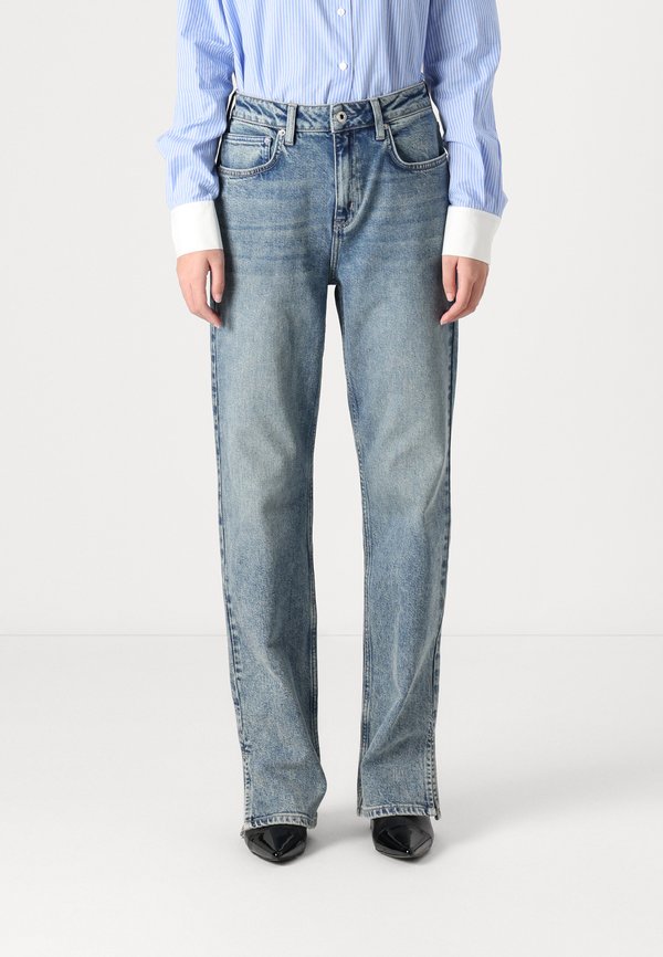 STRAIGHT SLIT - Jeans Straight Leg