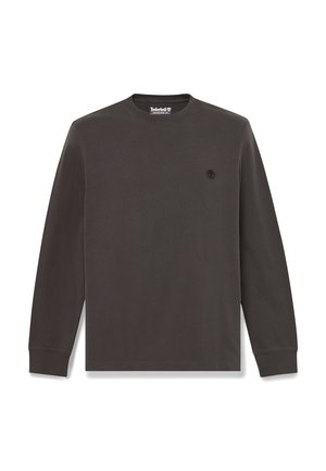 Timberland, TREE EMBROIDERED LONG SLEEVES TEE (SLIM). - Langærmet T-shirt - black