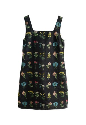 Next, REGULAR FIT - N. PREMIUM FLORAL EMBROIDERED MINI SHIFT DRESS . - Day dress - black