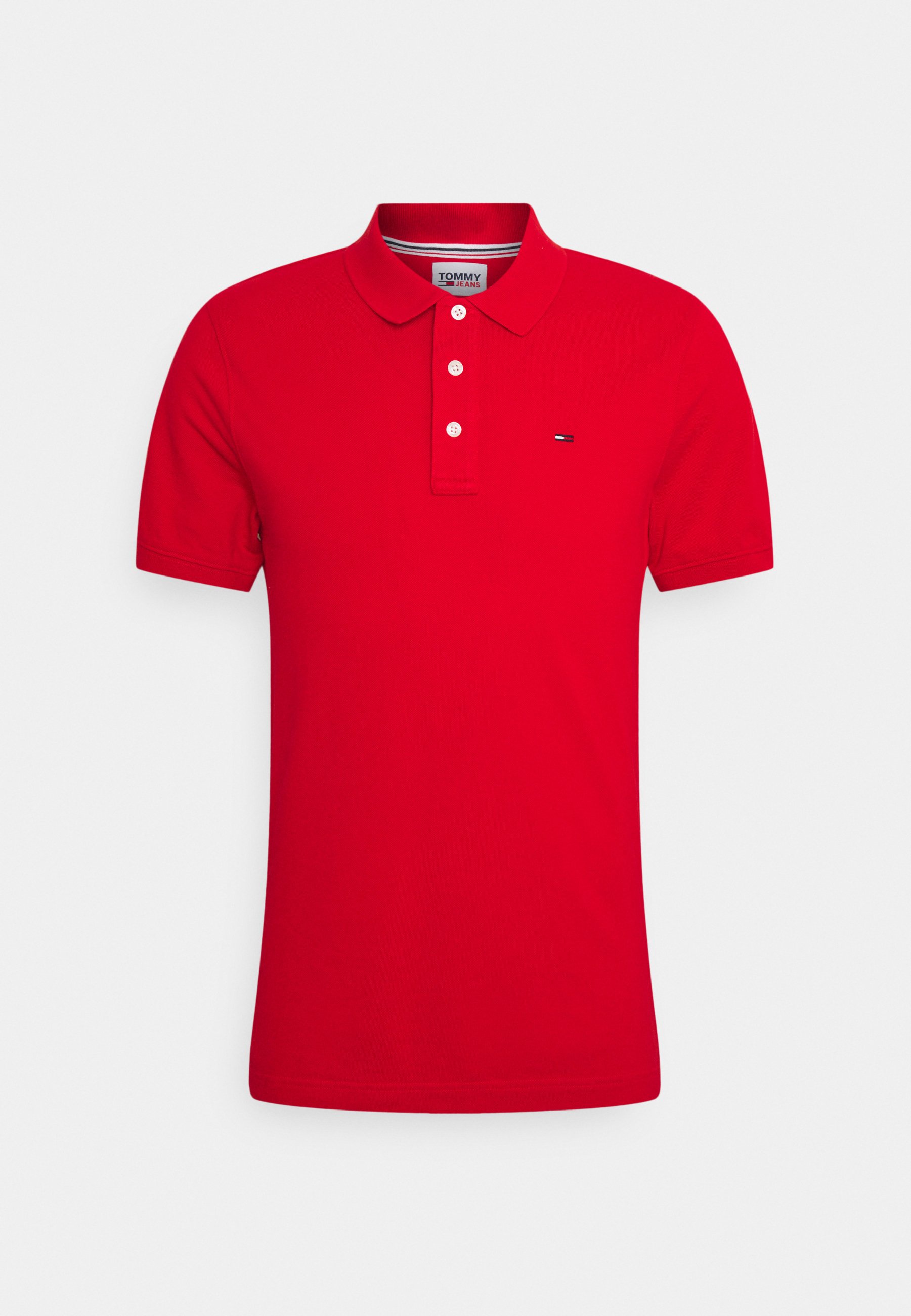 Tommy Jeans ORIGINAL FINE SLIM FIT - Polo shirt - red - Zalando.co.uk