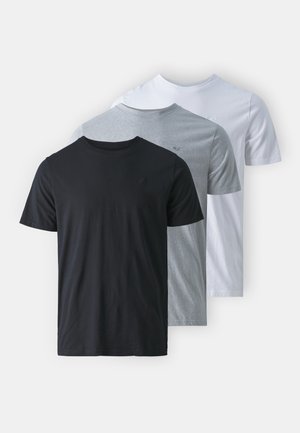 CREW CORE 3 PACK - Βασικό μπλουζάκι - white/grey/black