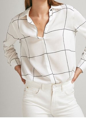 Button-down blouse - grey