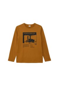 s.Oliver MIT FRONTPRINT - Longsleeve - senf