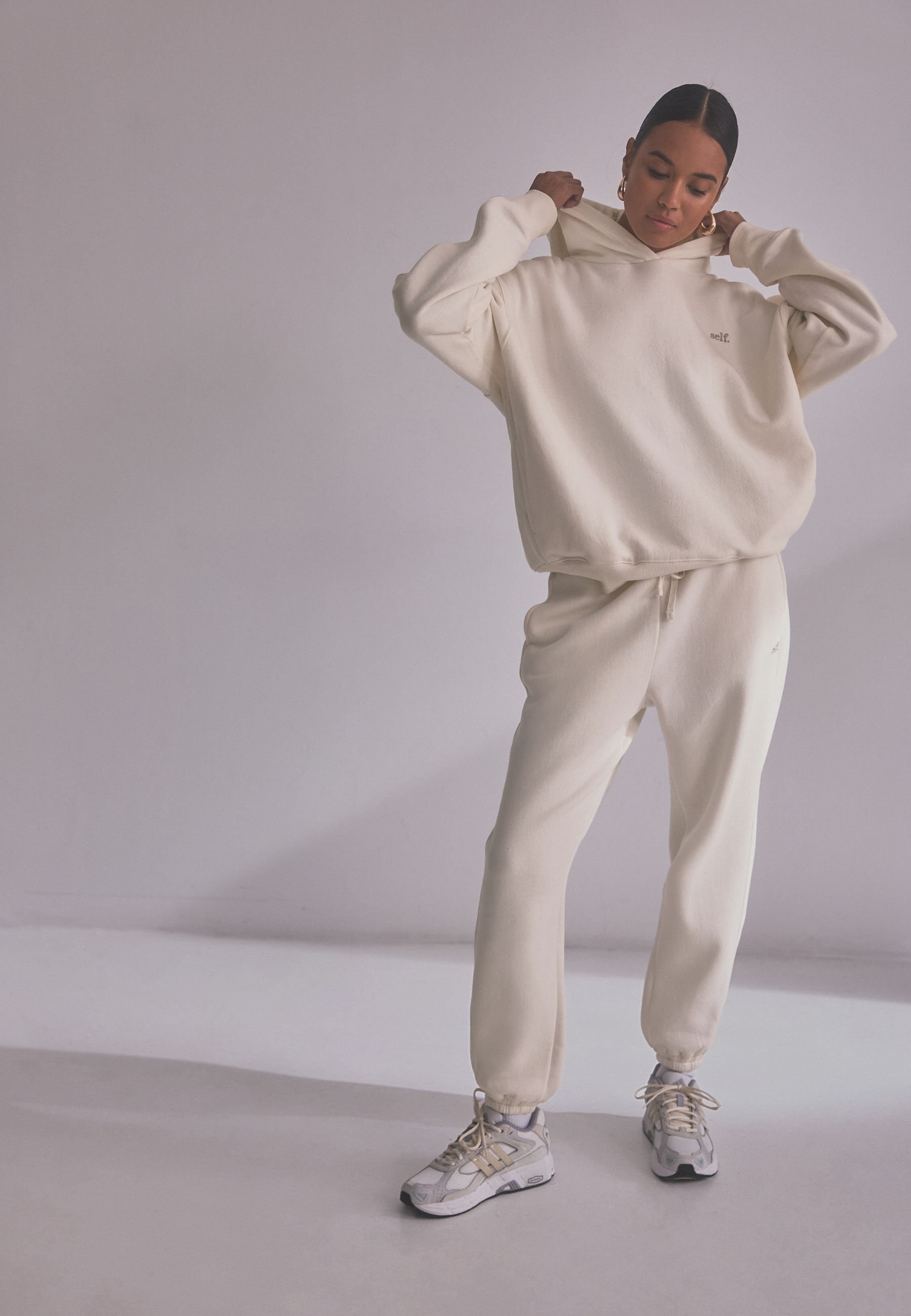 Self. REGULAR FIT - Hoodie - ecru/beige - Zalando