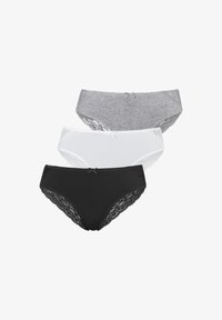 Selezionato, creme grau meliert schwarz