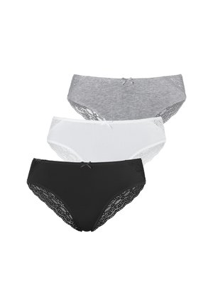 3 PACK - Nohavičky/Slipy - creme grau meliert schwarz