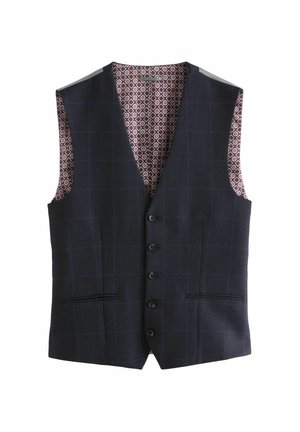 PRINCE OF WALES CHECK REGULAR FIT - Gilet de costume - navy blue