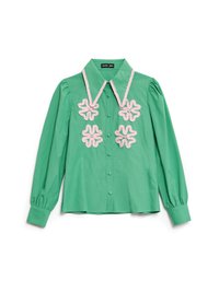 ESMERALDA APPLIQUE  - Gombos blúz - green