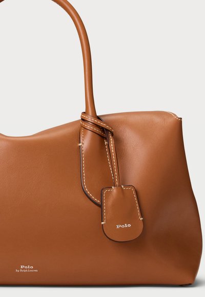 Polo Ralph Lauren BELLPORT LEATHER SATCHEL - Sac à main - cognac