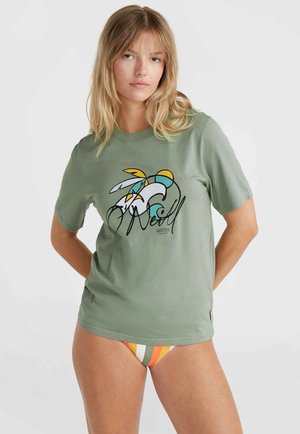 LUANO GRAPHIC - TEES SHORTSLEEVE - Camiseta estampada - green blue light