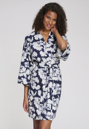 KIMONO - Bademantel - blau-gemustert