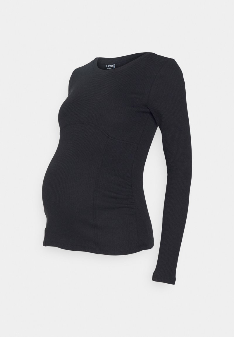 Pieces Maternity Longsleeve zwart