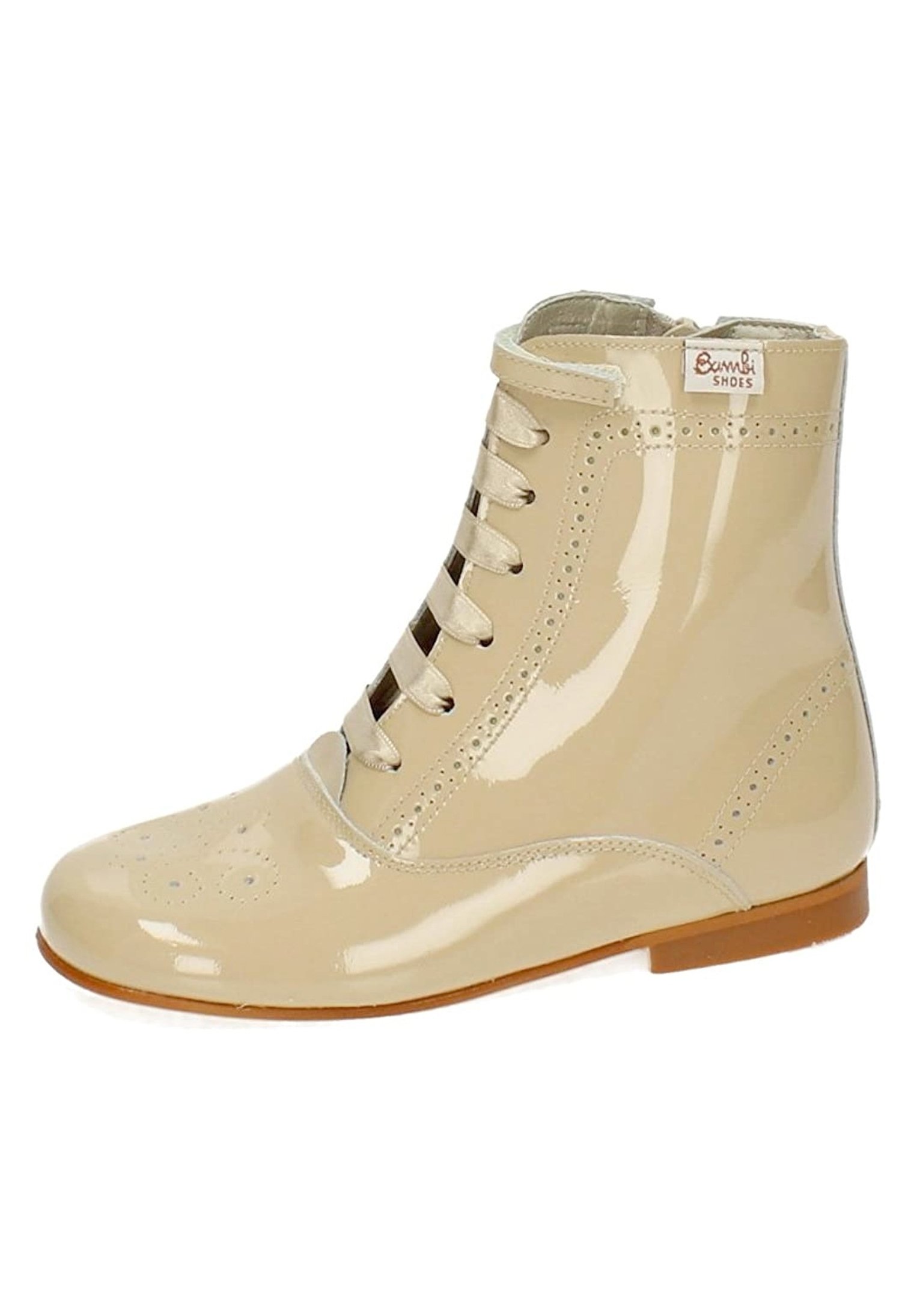 Colores PASCUALA EN CON CREMALLERA - Botas con cordones - charol  beige/beige - Zalando.es