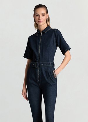 TINTA UNITA - Combinaison - blu denim scuro