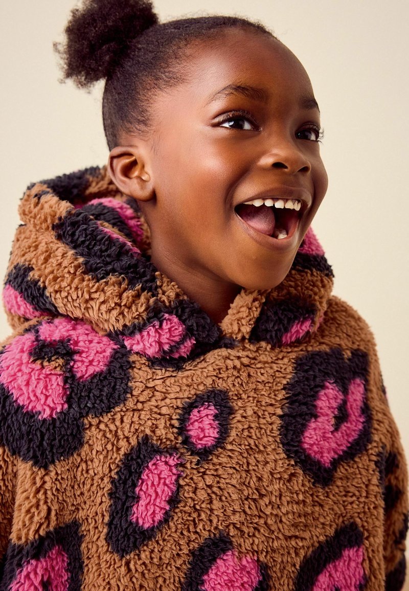 Next HOODED BLANKET - Badekåber - ecru animal print
