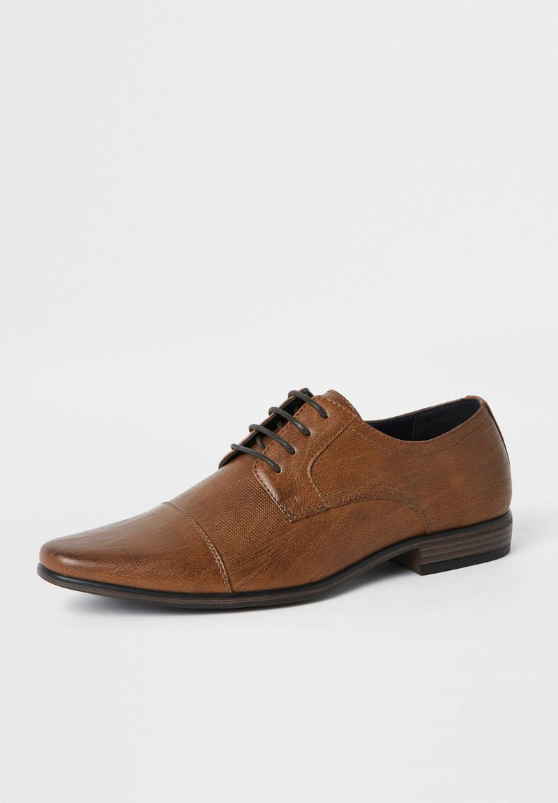 River Island TEXTURED DERBY - con cordones - brown/marrón - Zalando.es