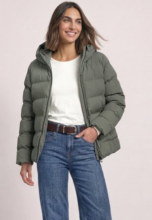 Street One, KURZE JACKE MIT GEKLEBTER STEPPUNG - Veste d'hiver - somber green