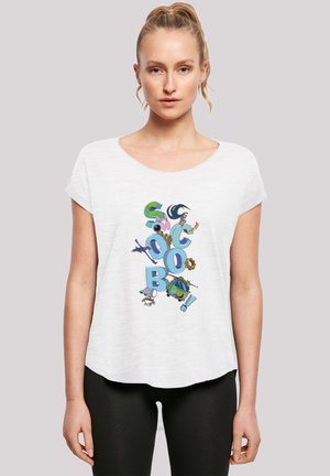 LONG CUT 'SCOOBY DOO LETTERS JUMBLE' - Print T-shirt - white