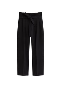 HIGH WAIST BELTED PAPERBAG  - Pantalon classique - black