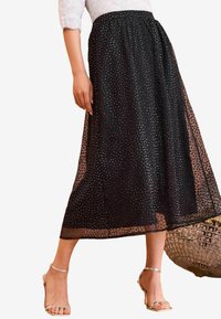 Love & Roses ENB GLITTER FULL MIDAXI  - REGULAR FIT - A-vonalú szoknya - black