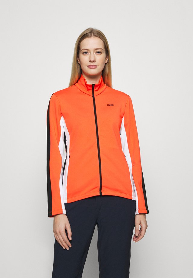 LADIES - Fleece jacket - lobster/white/black