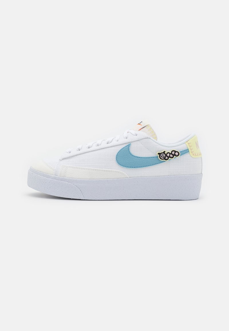 Damen Sneaker low | Nike Sportswear BLAZER PLATFORM SE Sneaker low white/boarder blue/pink oxford/pale ivory/citron/tint black/w Damen Sneaker low | Nike Sportswear BLAZER PLATFORM SE Sneaker low white/boarder blue/pink oxford/pale ivory/citron/tint black/w