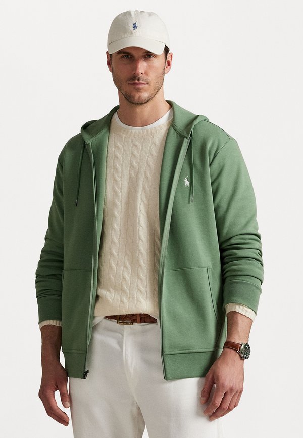 DOUBLE KNIT FULL ZIP HOODIE - Zip-up sweatshirt - fatigue