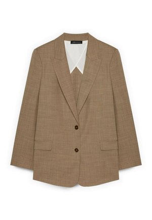 Fiorella Rubino, BLAZER IN TESSUTO MÉLANGE - Blazer - beige