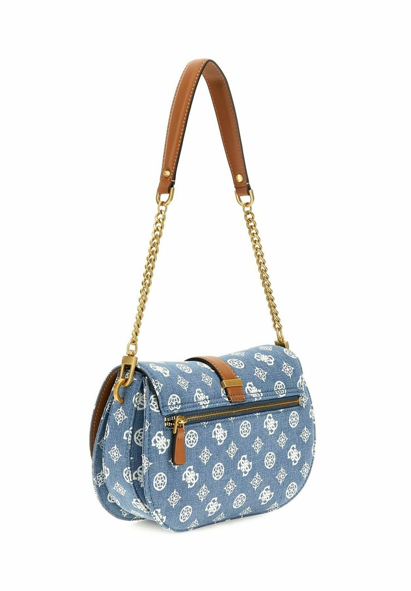 Guess KUBA TRI COMPARTMENT FLAP Umhängetasche denim logo/blau