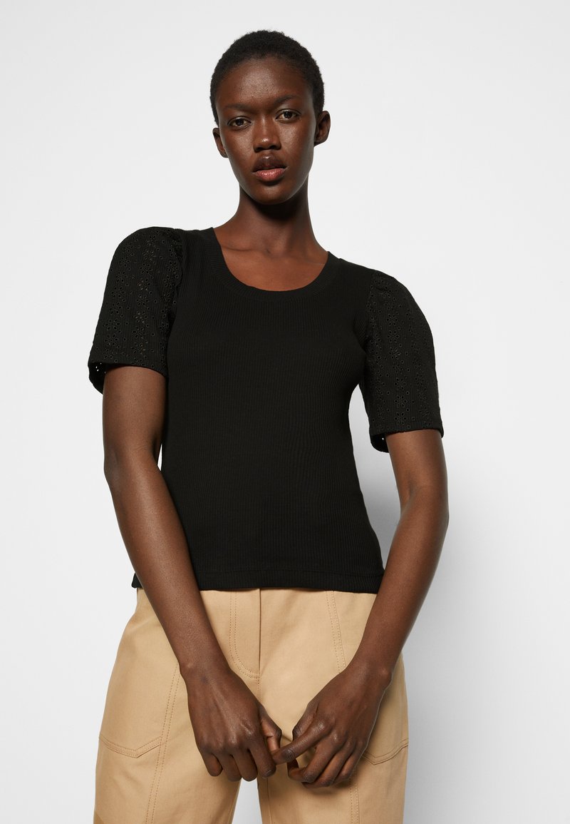 Damen Kleider | Claudie Pierlot TRINIDAD T-Shirt print noir/schwarz - AH71188 Damen Kleider | Claudie Pierlot TRINIDAD T-Shirt print noir/schwarz - AH71188