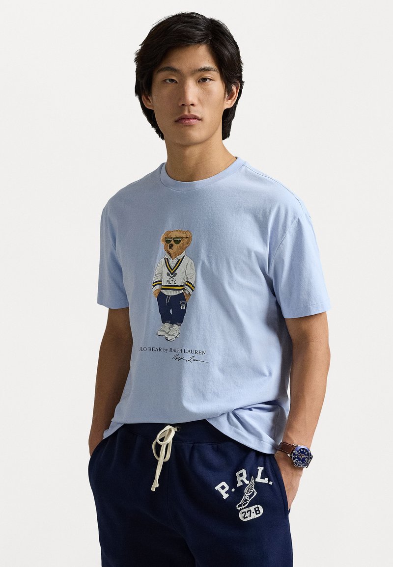 Polo Ralph Lauren - CUSTOM SLIM FIT POLO BEAR JERSEY T-SHIRT - T-Shirt print - cornflower blue, Vergrößern