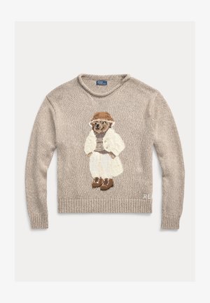 Polo Ralph Lauren POLO BEAR CREWNECK SWEATER - Jumper - mushroom marl multi
