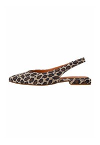 MIT LEOPRINT - Slingback ballerina´s - beige