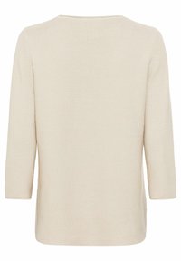 Olsen MIT RUNDHALSAUSSSCHNITT - Strickpullover - beige