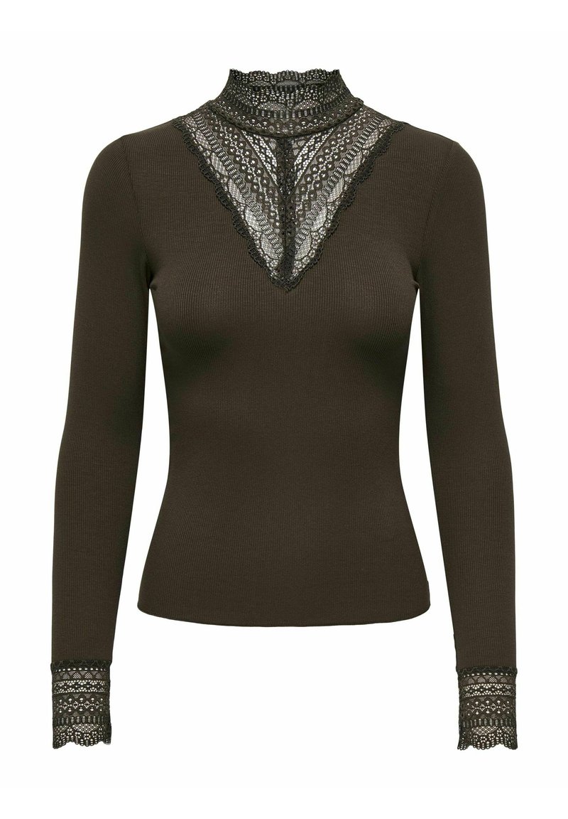 ONLY ONLTILDE HIGH NECK - Langærmet T-shirt - demitasse