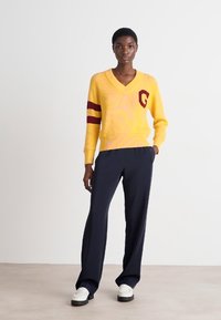GANT VARSITY VNECK - Camisola - faded sunset