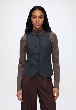 Vero Moda, VMBESTIE SL WAISTCOAT - Veste sans manches - dark grey melange