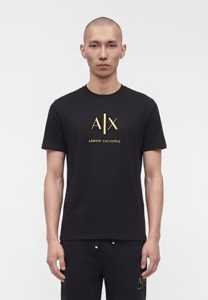 Armani Exchange, EDITION SLIM - T-shirt imprimé - black