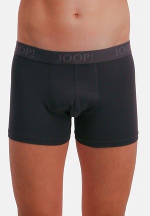 Černé boxerky z elastické látky, s šedým elastickým pasem s logem "JOOP!". Přiléhavý střih s hladkou texturou.