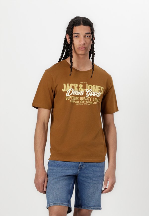 JJELOGO TEE O NECK - Print T-shirt - monks robe