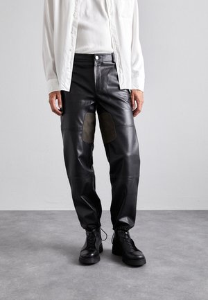 Pantalon en cuir - black