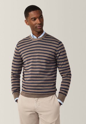 STRIPE CREW - Jumper - blue brown