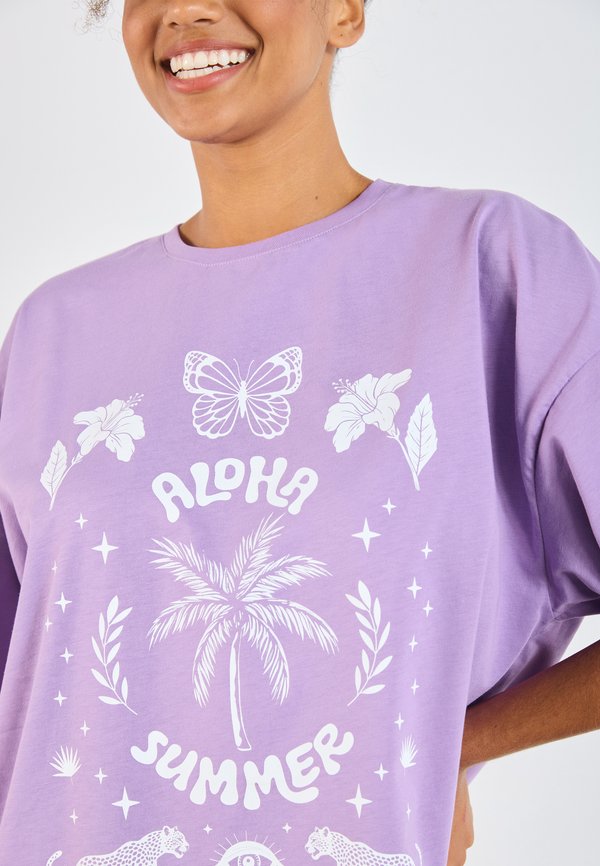 Print T-shirt - diffused orchid4